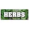 Signmission HERBS BANNER SIGN fresh organic basil bay leaves chives chervil dill oregano B-Herbs - alternate 1